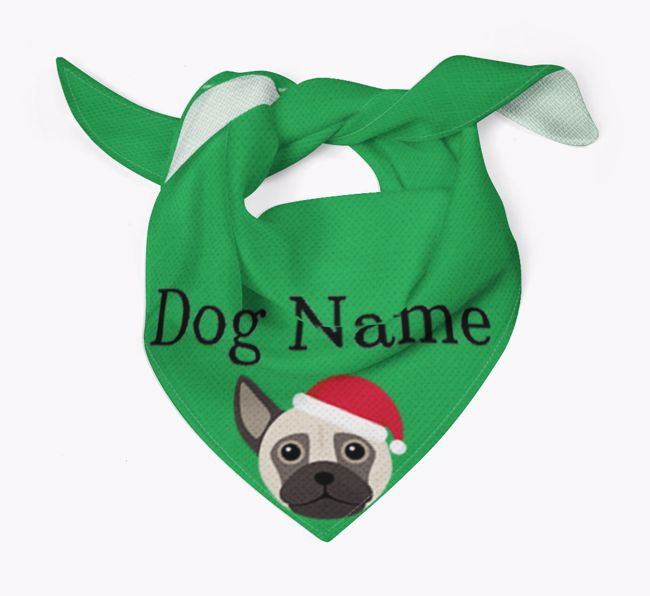 Peeking Christmas Icon: Personalized {breedFullName} Bandana